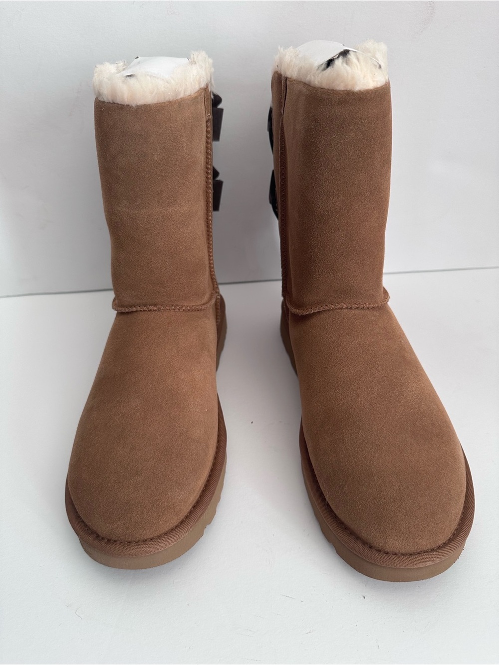UGG Bailey Suede Bow II Chestnut Mid-Calf  Boots